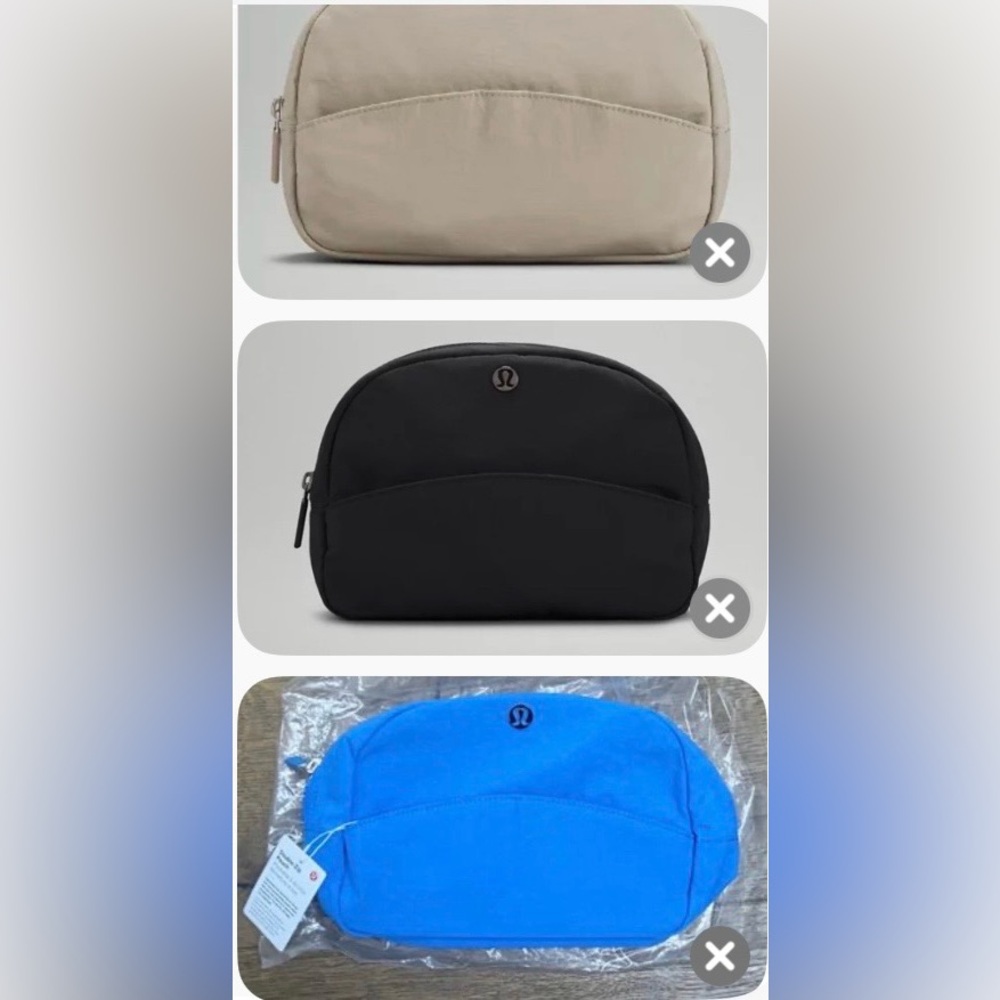 2 X Lululemon Mix and Match Colors Double-Zip Pouches NWT😎Summer Special